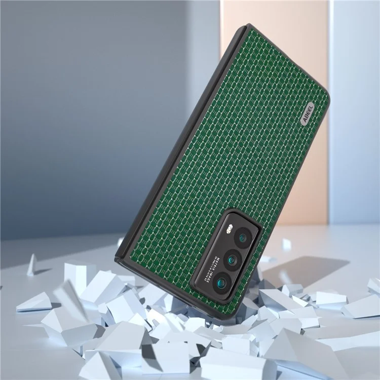 ABEEL For Honor Magic Vs2 5G Case Genuine Cow Leather+PC Protective Shell Cover - Verde