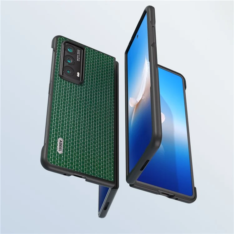 ABEEL For Honor Magic Vs2 5G Case Genuine Cow Leather+PC Protective Shell Cover - Verde