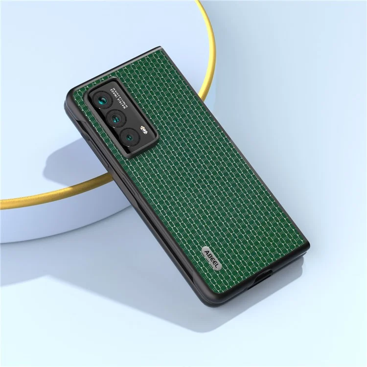 ABEEL For Honor Magic Vs2 5G Case Genuine Cow Leather+PC Protective Shell Cover - Verde