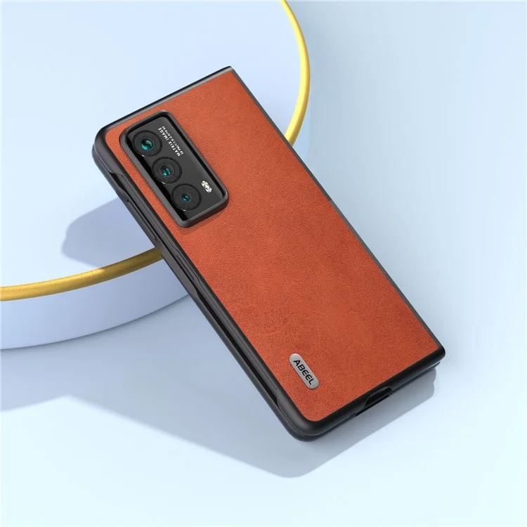 ABEEL For Honor Magic Vs2 5G Case PU Leather + Hard PC Shell Phone Cover - Marrom