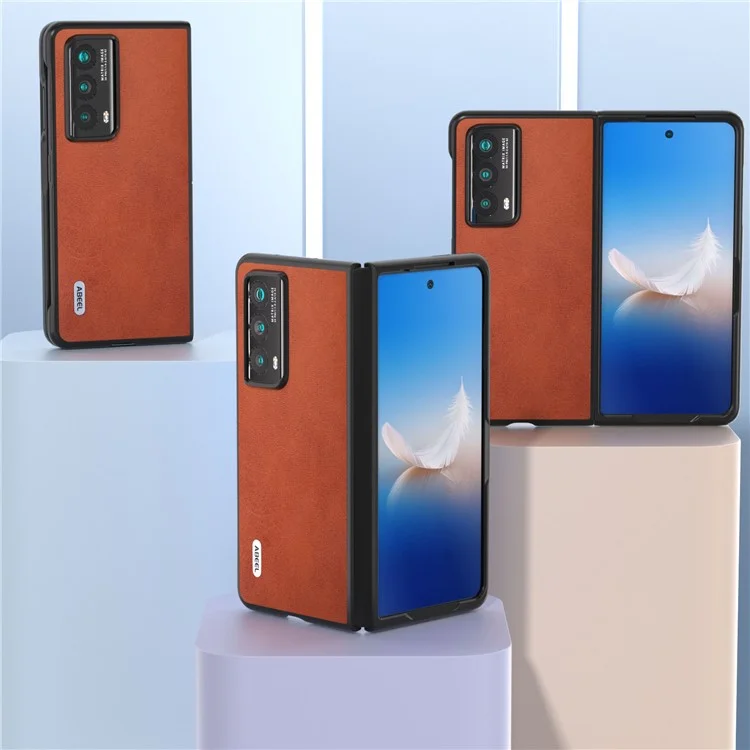 ABEEL For Honor Magic Vs2 5G Case PU Leather + Hard PC Shell Phone Cover - Marrom