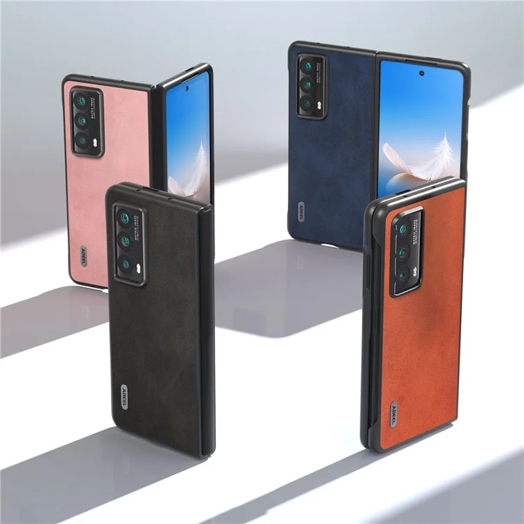 ABEEL For Honor Magic Vs2 5G Case PU Leather + Hard PC Shell Phone Cover - Marrom