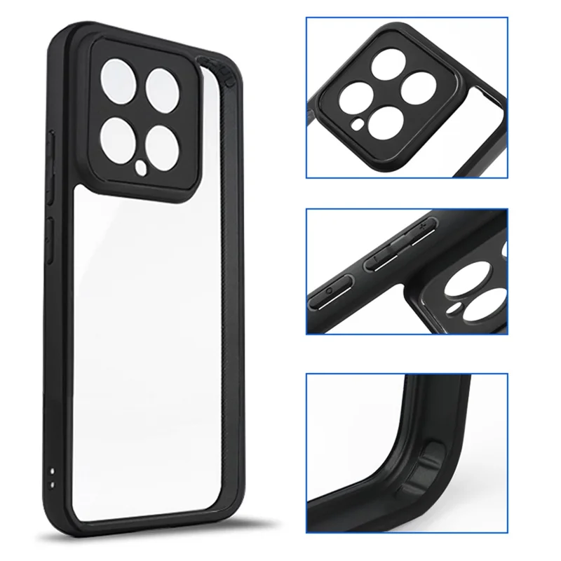 Für Xiaomi 14 Case Staubdichtes Mobiltelefon-Gehäuse TPU + PC HD Klare Handyhülle