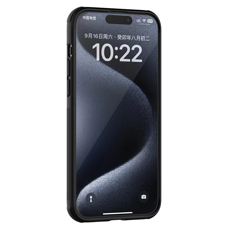 NILLKIN Super Frosted Shield Pro for iPhone 15 Plus Matte Phone Case Hard PC Cover (Logo Hole Design) - Black