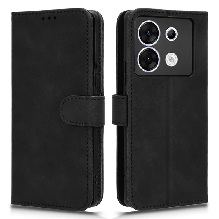 Per Infinix Zero 30 5G Case PU Pelle Skin-Touch Flip Wallet Cover per Telefono - Nero