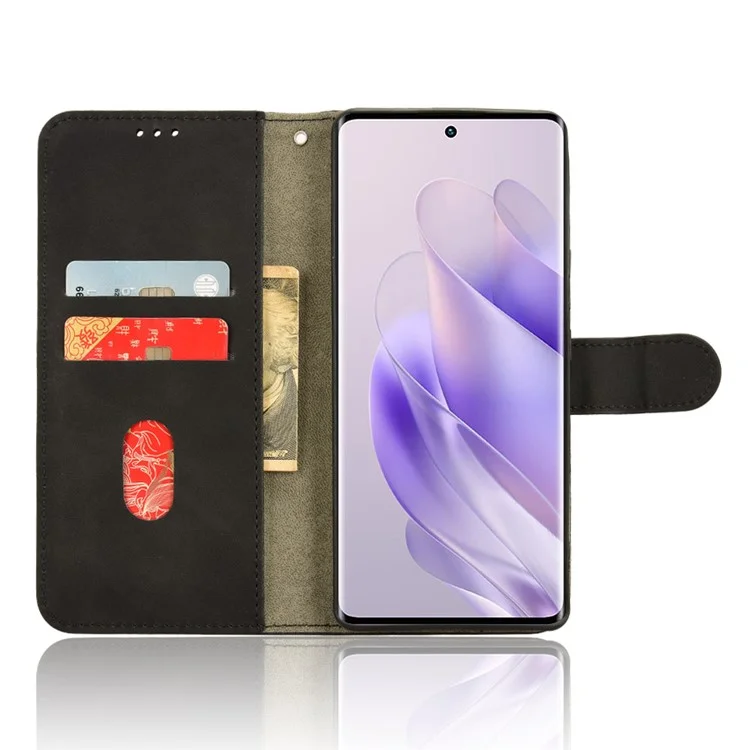 Per Infinix Zero 30 5G Case PU Pelle Skin-Touch Flip Wallet Cover per Telefono - Nero