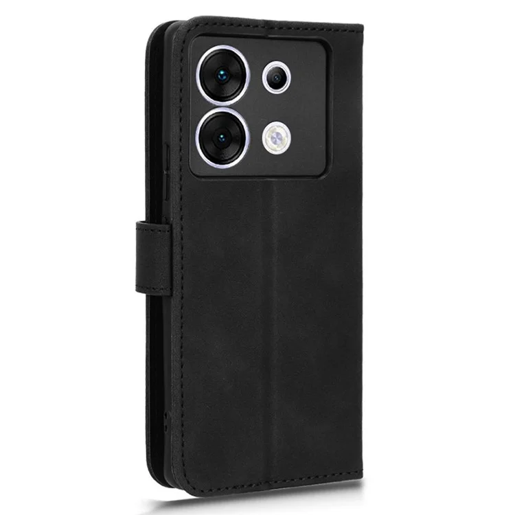 Per Infinix Zero 30 5G Case PU Pelle Skin-Touch Flip Wallet Cover per Telefono - Nero