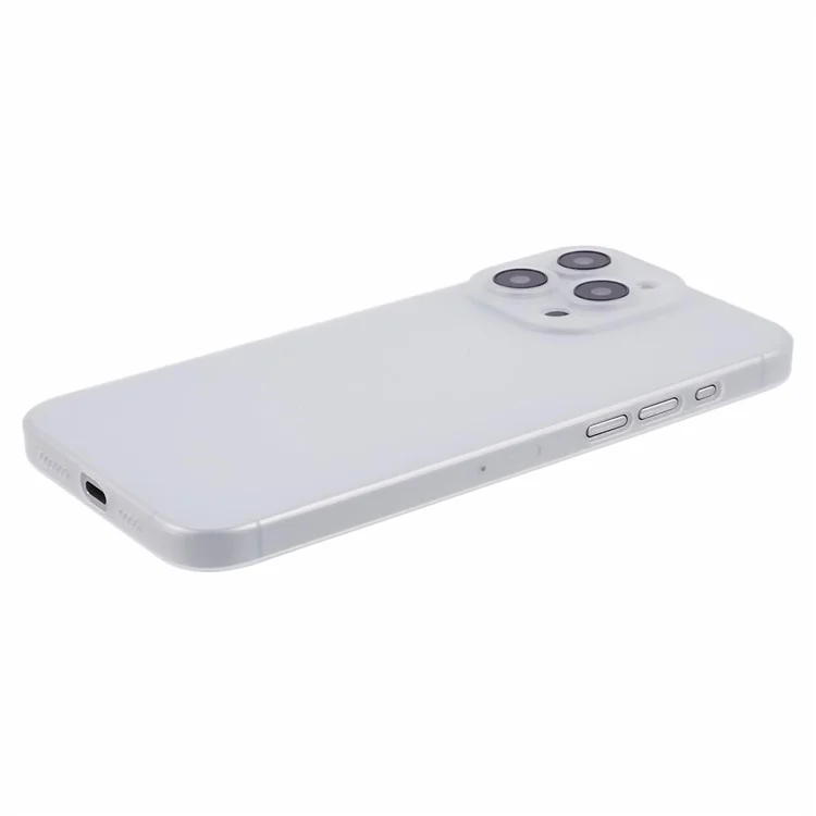 For iPhone 15 Pro Max Ultra-Thin Case Scratch-resistant PC Smartphone Back Shell Cover - White