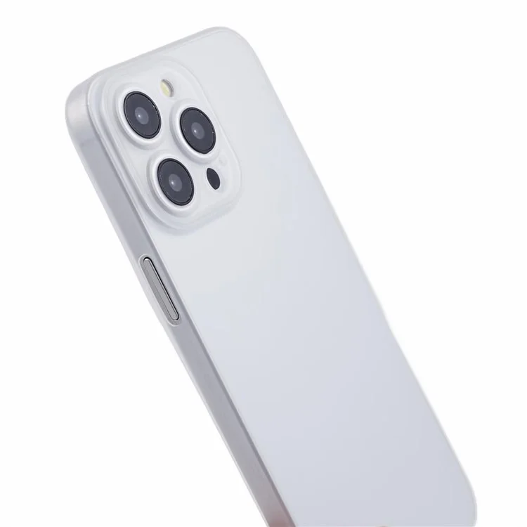 For iPhone 15 Pro Max Ultra-Thin Case Scratch-resistant PC Smartphone Back Shell Cover - White