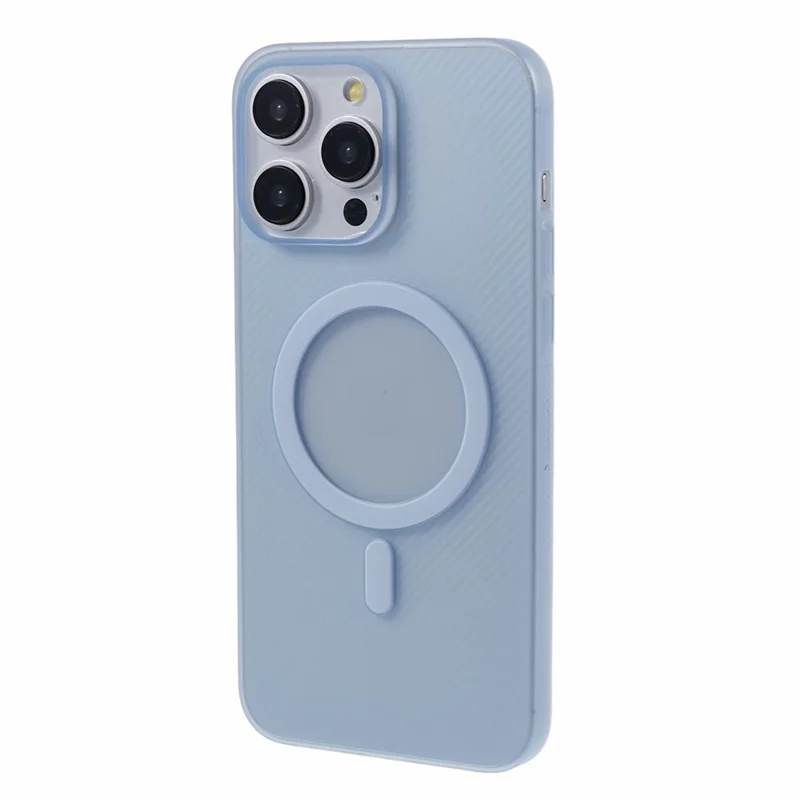 For iPhone 15 Pro Case Compatible with MagSafe Ultra Thin Non-slip Stripe PC Phone Cover - Blue