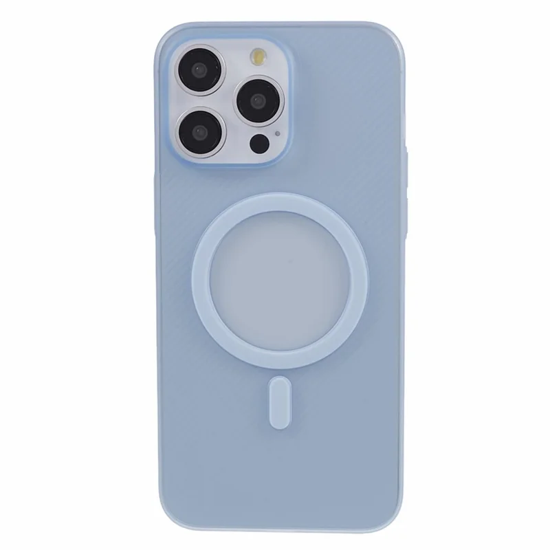 For iPhone 15 Pro Case Compatible with MagSafe Ultra Thin Non-slip Stripe PC Phone Cover - Blue