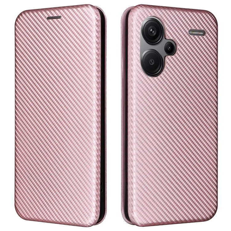 Per Xiaomi Redmi Note 13 Pro+ 5G Case Stand Phone Leather Cover con porta carte - Oro rosa