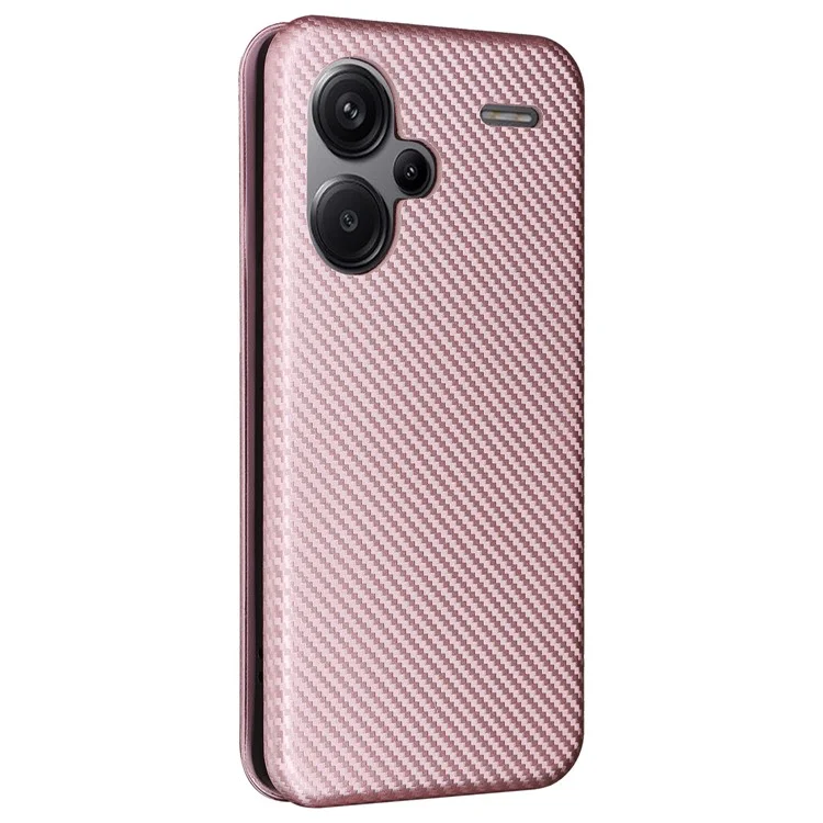Per Xiaomi Redmi Note 13 Pro+ 5G Case Stand Phone Leather Cover con porta carte - Oro rosa