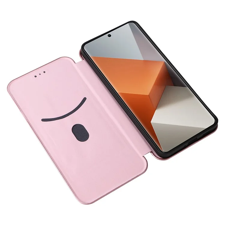 Per Xiaomi Redmi Note 13 Pro+ 5G Case Stand Phone Leather Cover con porta carte - Oro rosa