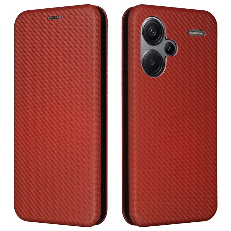 Étui pour Xiaomi Redmi Note 13 Pro+ 5G, étui en cuir avec support et porte-cartes - Marron