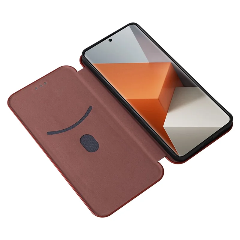 Étui pour Xiaomi Redmi Note 13 Pro+ 5G, étui en cuir avec support et porte-cartes - Marron