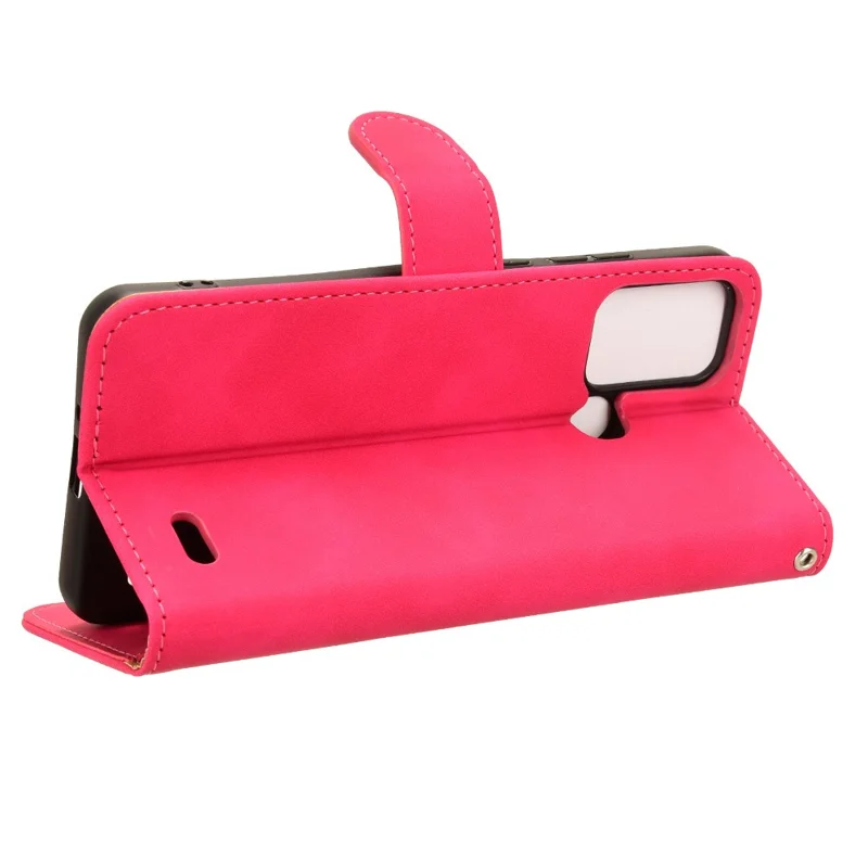 For ZTE Blade A53 Pro Case Skin-touch Leather Phone Wallet Cover - Rose