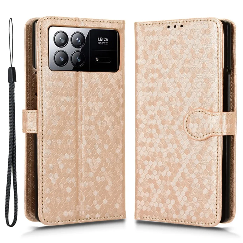 For Xiaomi Mix Fold 3 5G Case PU Leather Shockproof Stand Cell Phone Cover - Rose Gold
