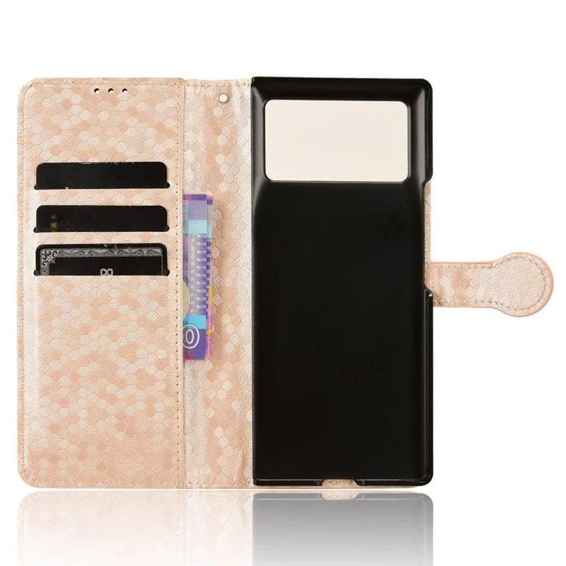 For Xiaomi Mix Fold 3 5G Case PU Leather Shockproof Stand Cell Phone Cover - Rose Gold