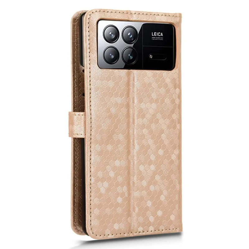 For Xiaomi Mix Fold 3 5G Case PU Leather Shockproof Stand Cell Phone Cover - Rose Gold