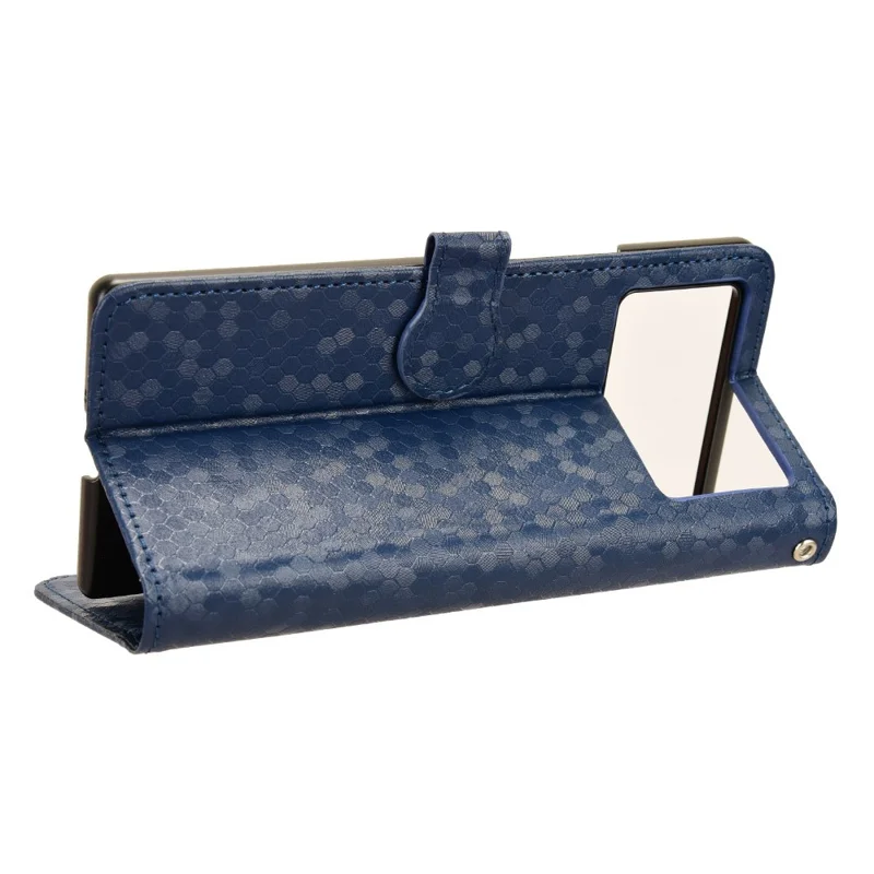 For Xiaomi Mix Fold 3 5G Case PU Leather Shockproof Stand Cell Phone Cover - Dark Blue