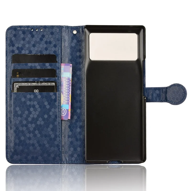 For Xiaomi Mix Fold 3 5G Case PU Leather Shockproof Stand Cell Phone Cover - Dark Blue