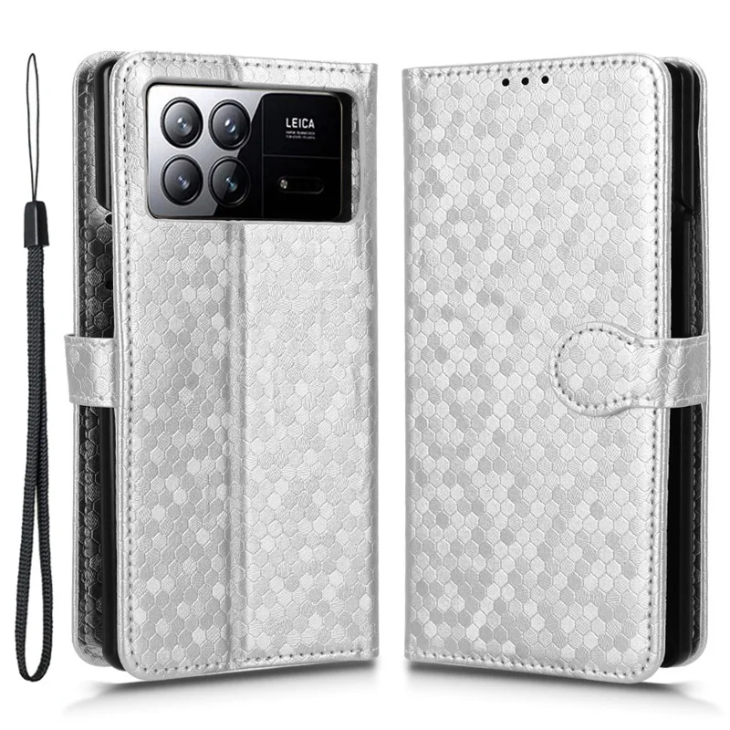 For Xiaomi Mix Fold 3 5G Case PU Leather Shockproof Stand Cell Phone Cover - Silver