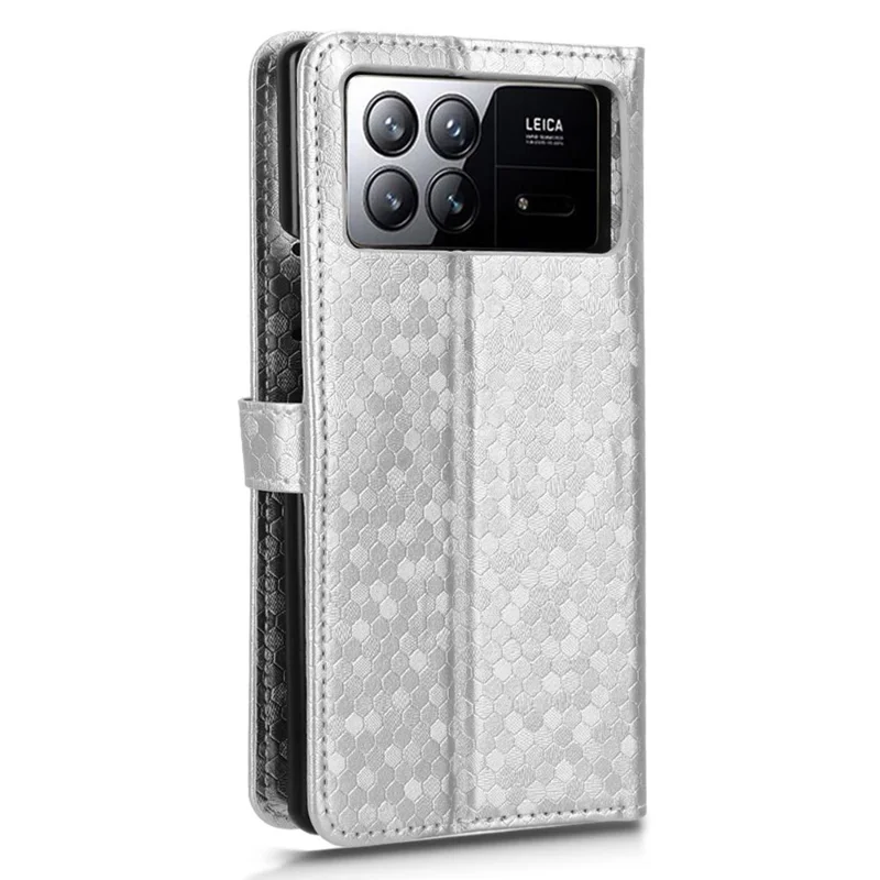 For Xiaomi Mix Fold 3 5G Case PU Leather Shockproof Stand Cell Phone Cover - Silver