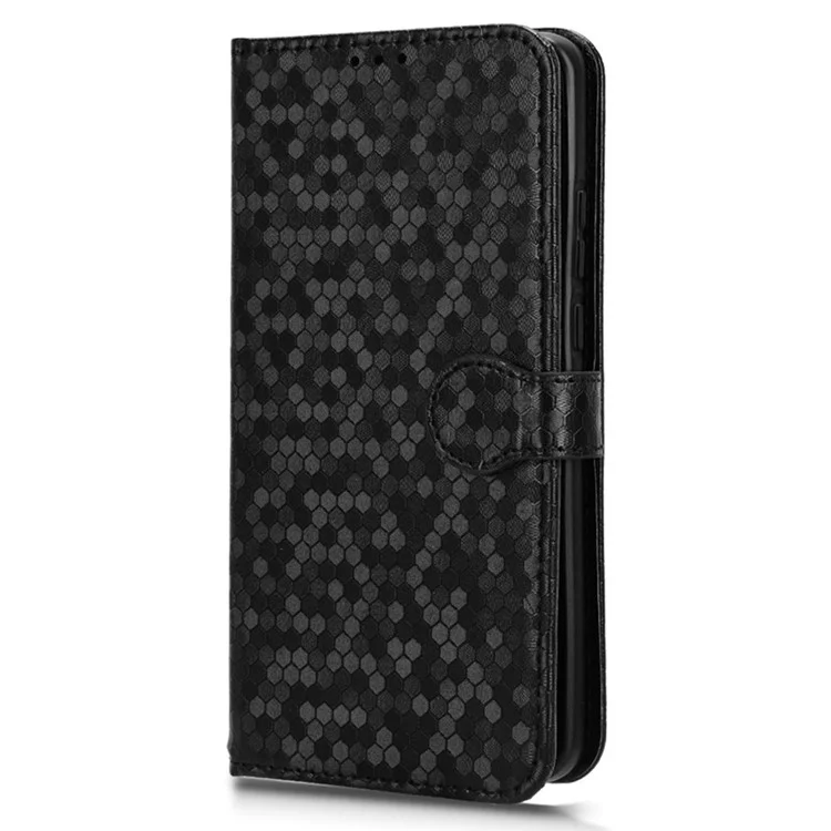 For Motorola Edge 40 Neo 5G Case PU Leather Imprinted Wallet Cell Phone Cover - Black