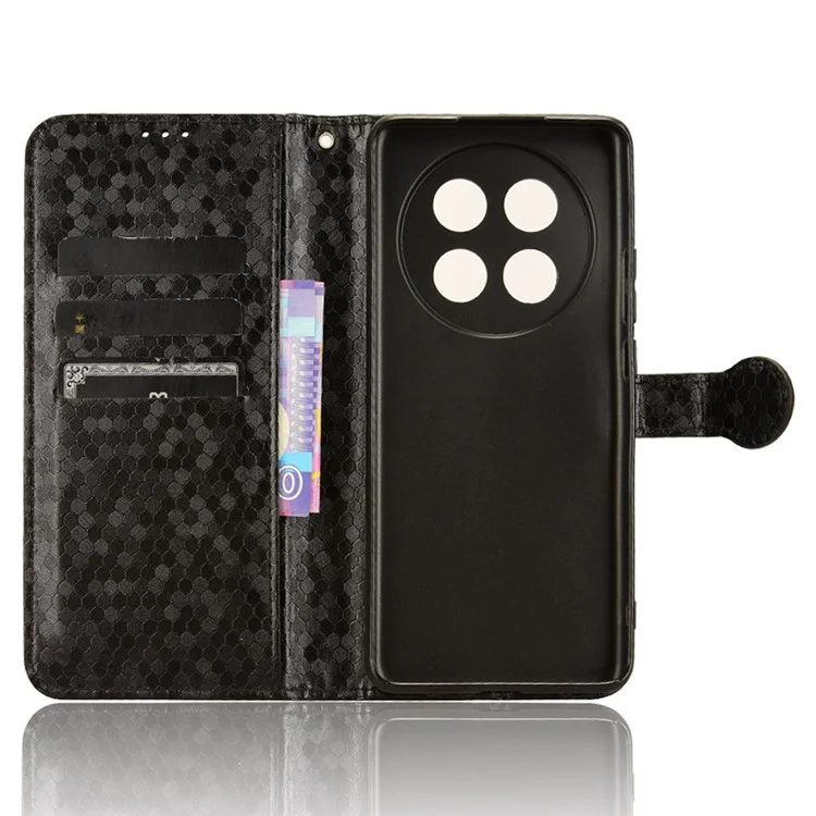 PU Leather Flip Cover for Oppo A2 Pro 5G Case Shockproof Wallet Cell Phone Case - Black