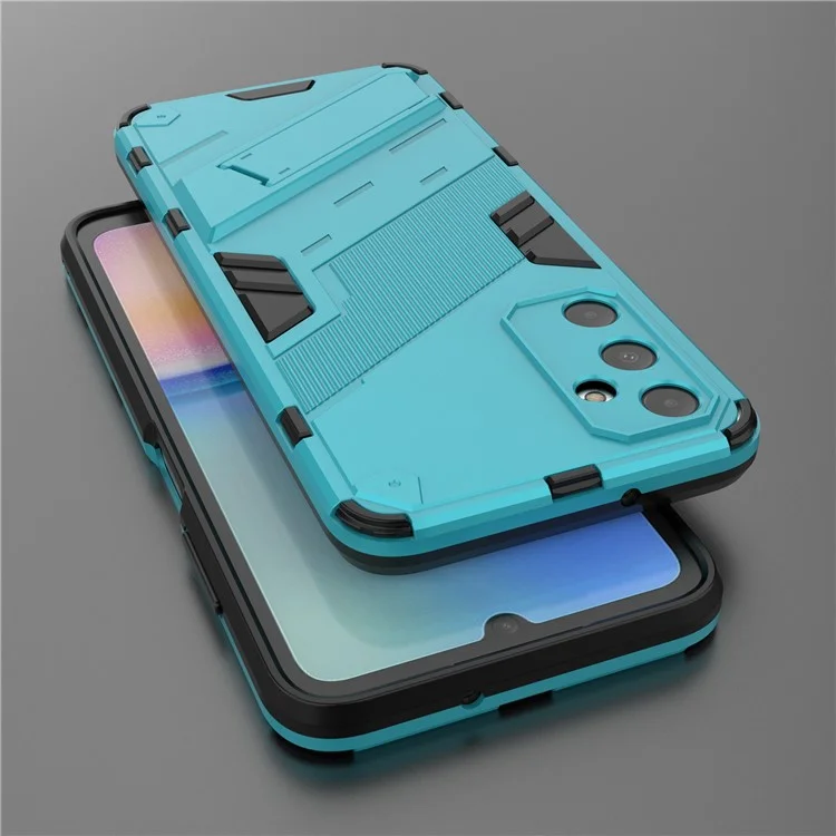 Per Samsung Galaxy A05s 4G Case Anti-scratch PC+TPU Phone Cover con Supporto - Baby Blue