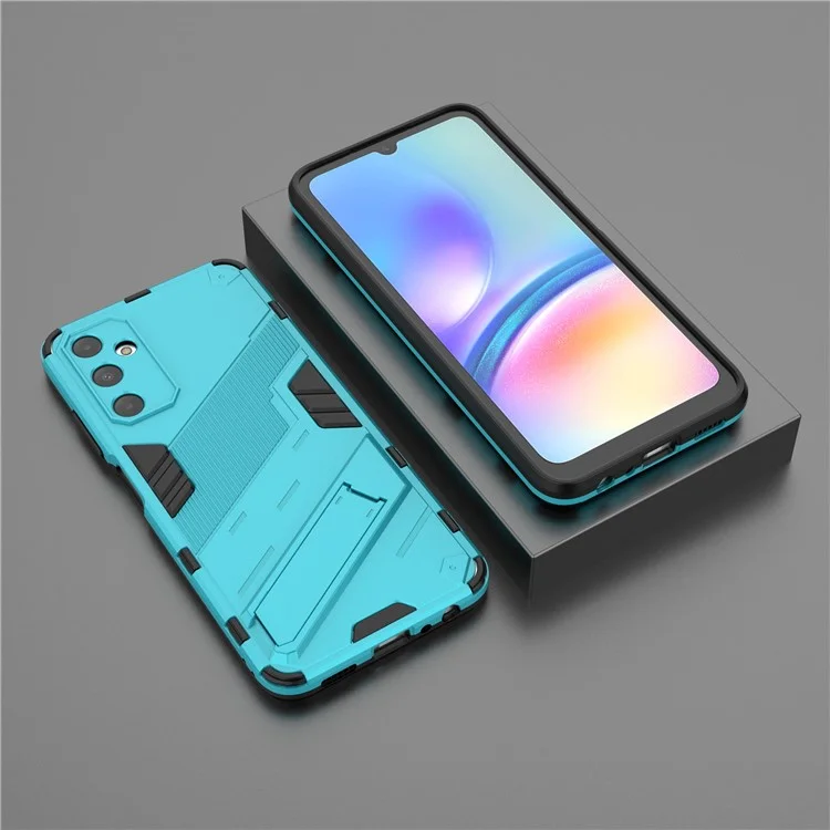 Per Samsung Galaxy A05s 4G Case Anti-scratch PC+TPU Phone Cover con Supporto - Baby Blue