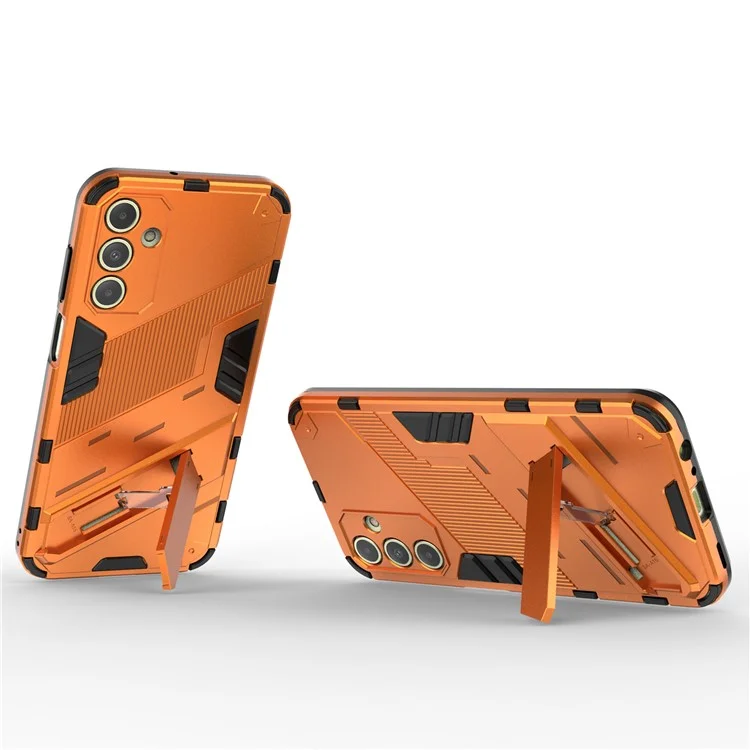 Pour Samsung Galaxy A15 4G Case Résistant aux rayures PC + TPU Support de téléphone intelligent - Orange