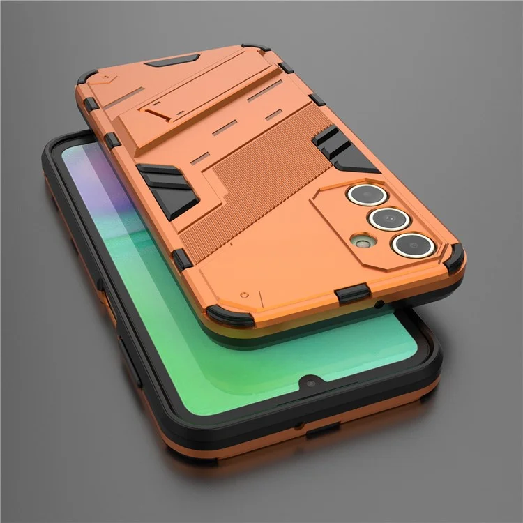 Pour Samsung Galaxy A15 4G Case Résistant aux rayures PC + TPU Support de téléphone intelligent - Orange