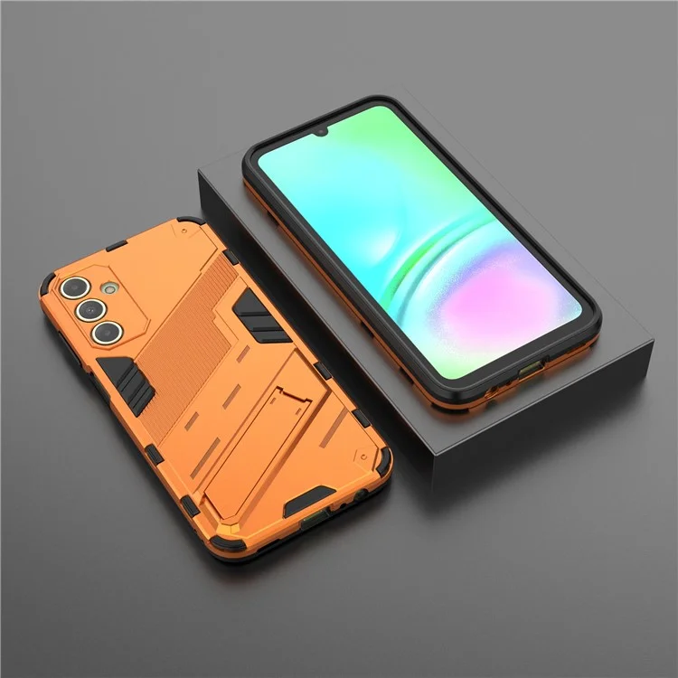 Pour Samsung Galaxy A15 4G Case Résistant aux rayures PC + TPU Support de téléphone intelligent - Orange