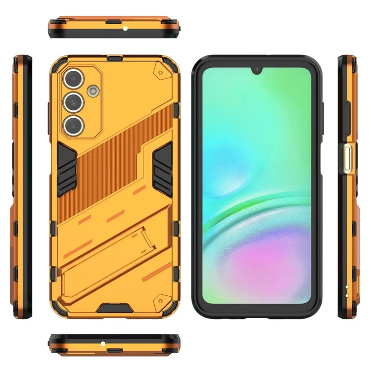 Pour Samsung Galaxy A15 4G Case Résistant aux rayures PC + TPU Support de téléphone intelligent - Orange