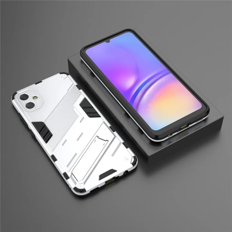 For Samsung Galaxy A05 4G Case Kickstand Protective Phone Cover - White