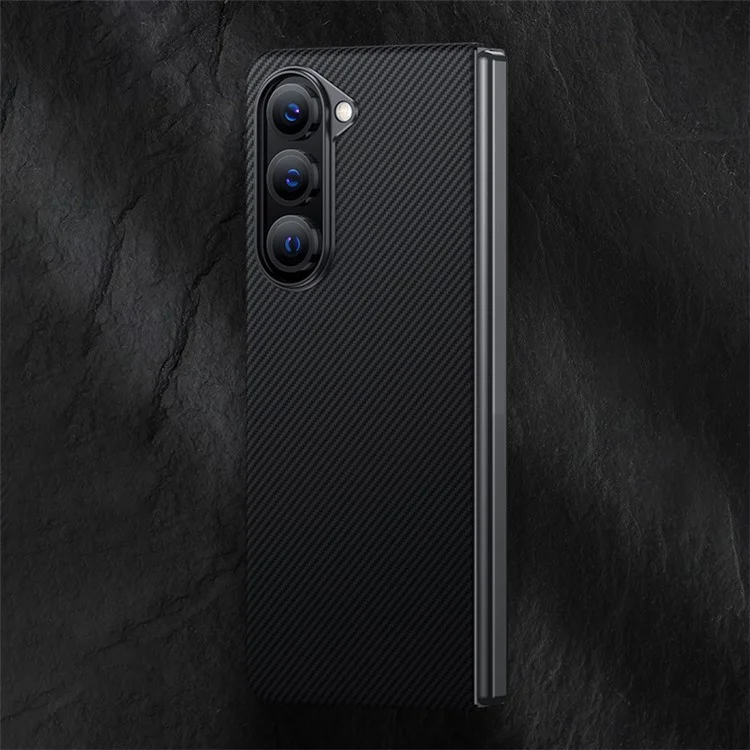 BENKS para Samsung Galaxy Z Fold5 5G Funda de fibra de carbono Funda magnética para teléfono