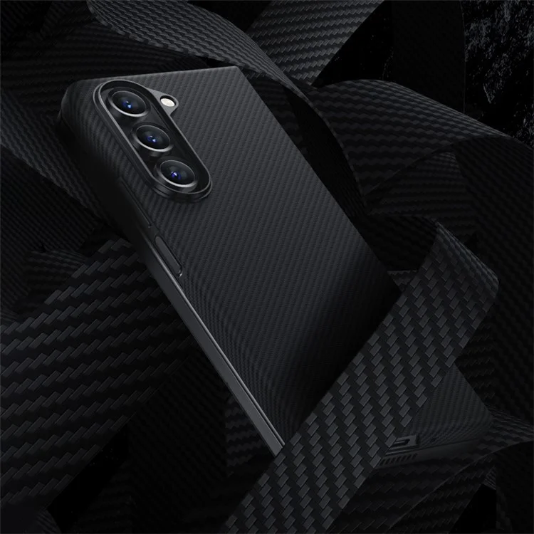 BENKS para Samsung Galaxy Z Fold5 5G Funda de fibra de carbono Funda magnética para teléfono