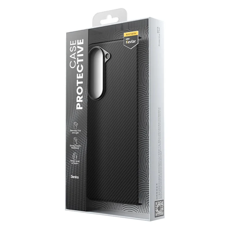 BENKS para Samsung Galaxy Z Fold5 5G Funda de fibra de carbono Funda magnética para teléfono