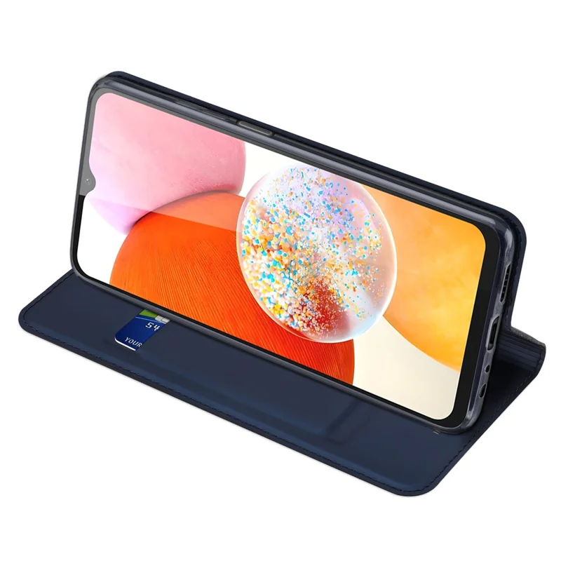 DUX DUCIS Skin Pro Series Per Samsung Galaxy A15 5G / 4G Custodia in Pelle PU Flip Stand Cover Telefono - Blu
