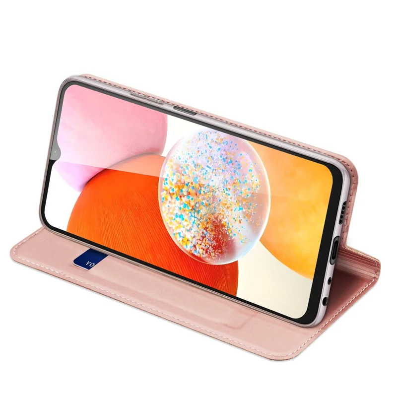 DUX DUCIS Skin Pro Series For Samsung Galaxy A15 5G / 4G Case PU Leather Stand Flip Phone Cover - Pink