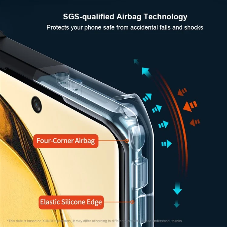 XUNDD For Honor X9b 5G / Magic6 Lite 5G Shockproof Phone Case Acrylic+TPU Phone Back Cover Shell - Black