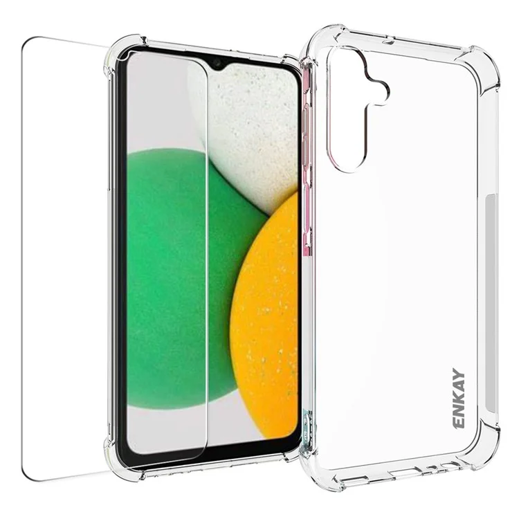 ENKAY HAT PRINCE Pour le boîtier de Samsung Galaxy A15 5G Drop-proof Clear TPU Cover avec écran Film