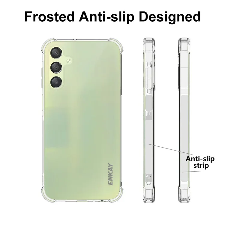 ENKAY HAT PRINCE Pour le boîtier de Samsung Galaxy A15 5G Drop-proof Clear TPU Cover avec écran Film
