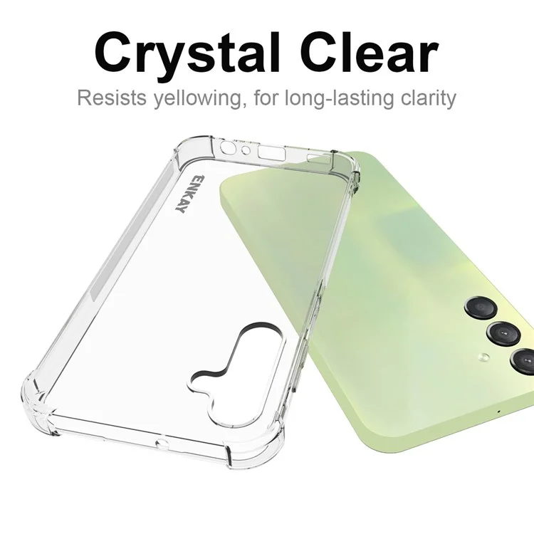 ENKAY HAT PRINCE Pour le boîtier de Samsung Galaxy A15 5G Drop-proof Clear TPU Cover avec écran Film