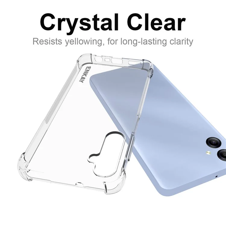 ENKAY HAT PRINCE Pour Samsung Galaxy A05 4G Clear Case Non-slip Phone Cover avec Film d'écran