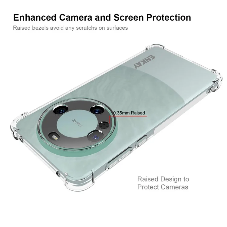 ENKAY HAT PRINCE для чехла Huawei Mate 60 TPU с прозрачной крышкой и защитной пленкой для экрана