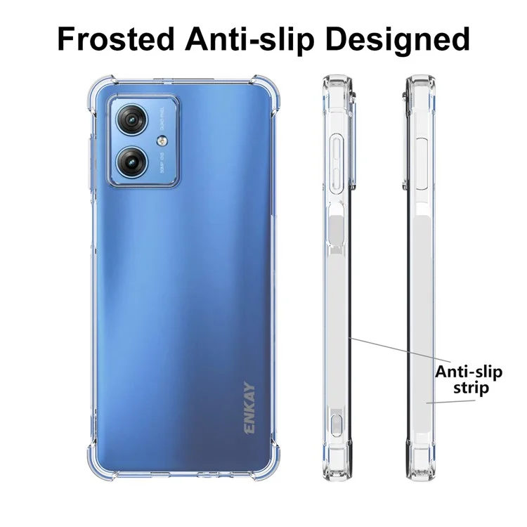 ENKAY HAT PRINCE For Motorola Moto G54 5G Clear Case TPU Phone Cover with Screen Protector