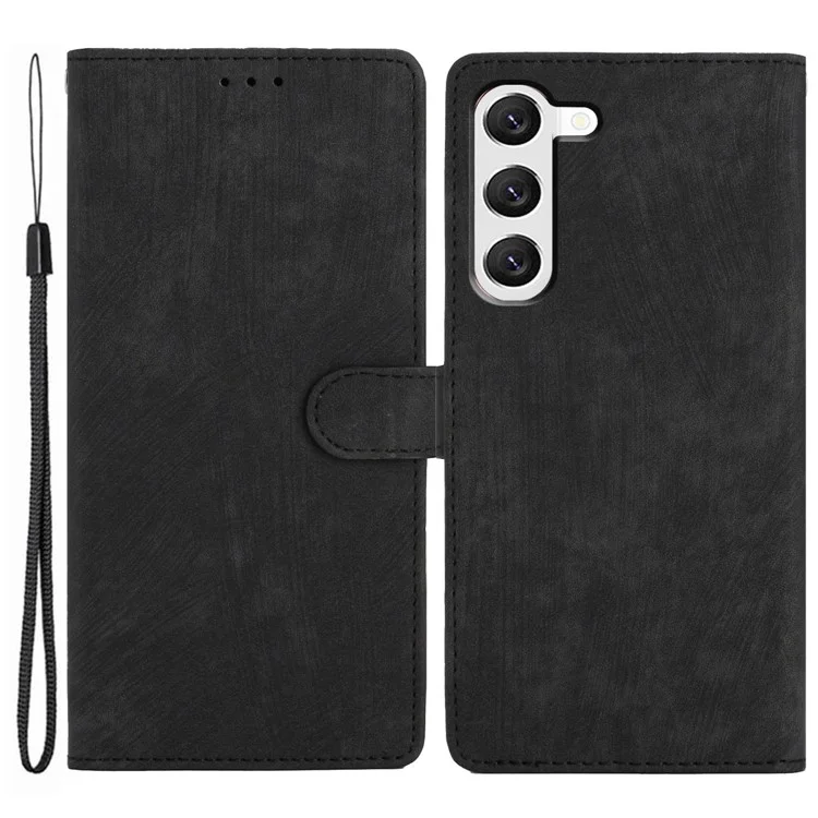 Para Samsung Galaxy S24 Case Leather Wallet Stand Phone Cover - Preto